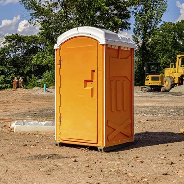 how often are the porta potties cleaned and serviced during a rental period in Rollingstone